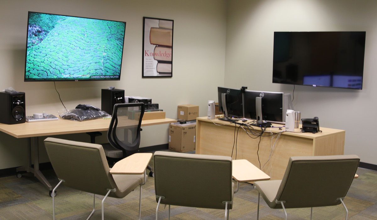 Inside new room at Grandview Campus. 