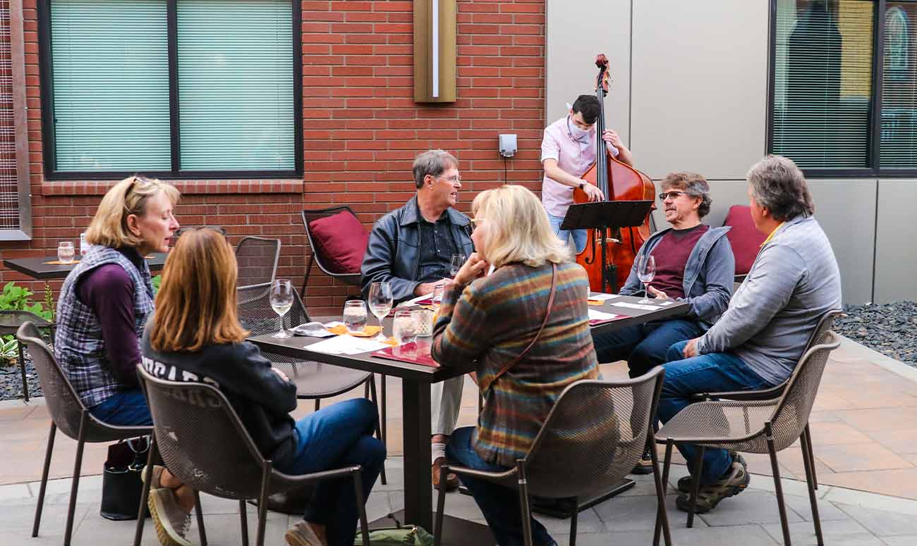 People gathered around a table