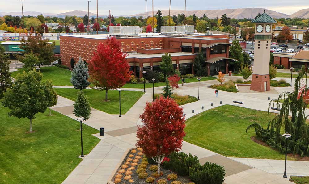 Raymond Library in fall