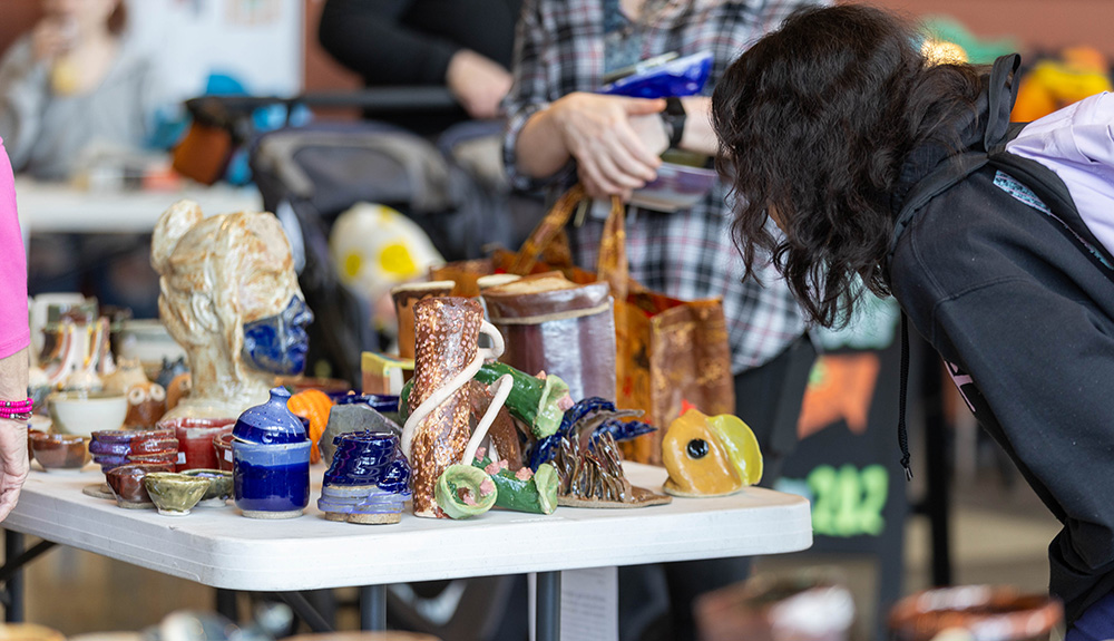 YVC hosted a pottery sale inside the halls of Palmer Martin featuring handmade pieces by YVC students.