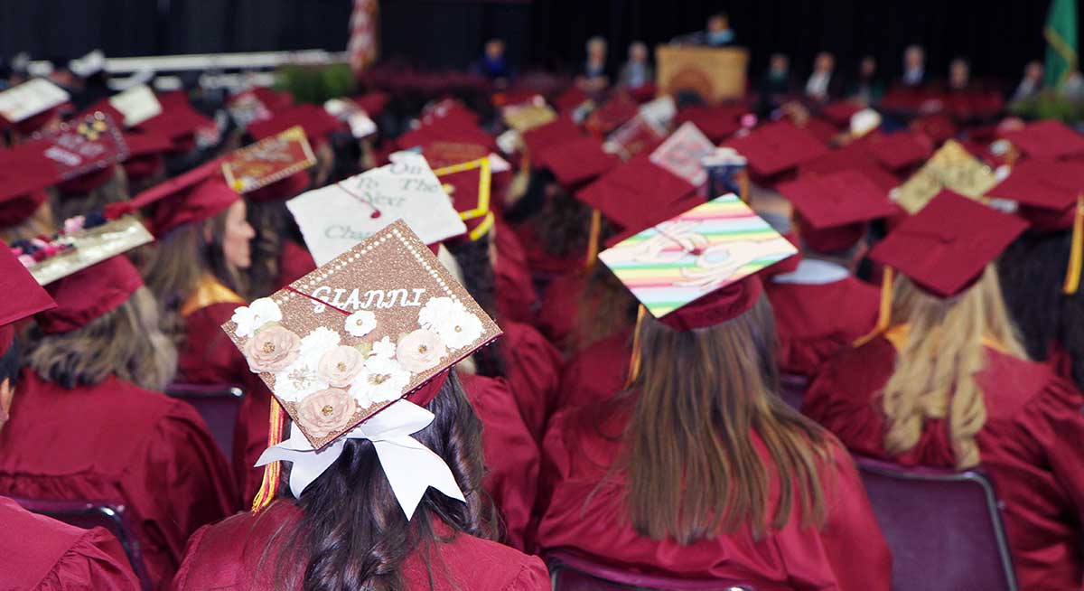 Students at commencement