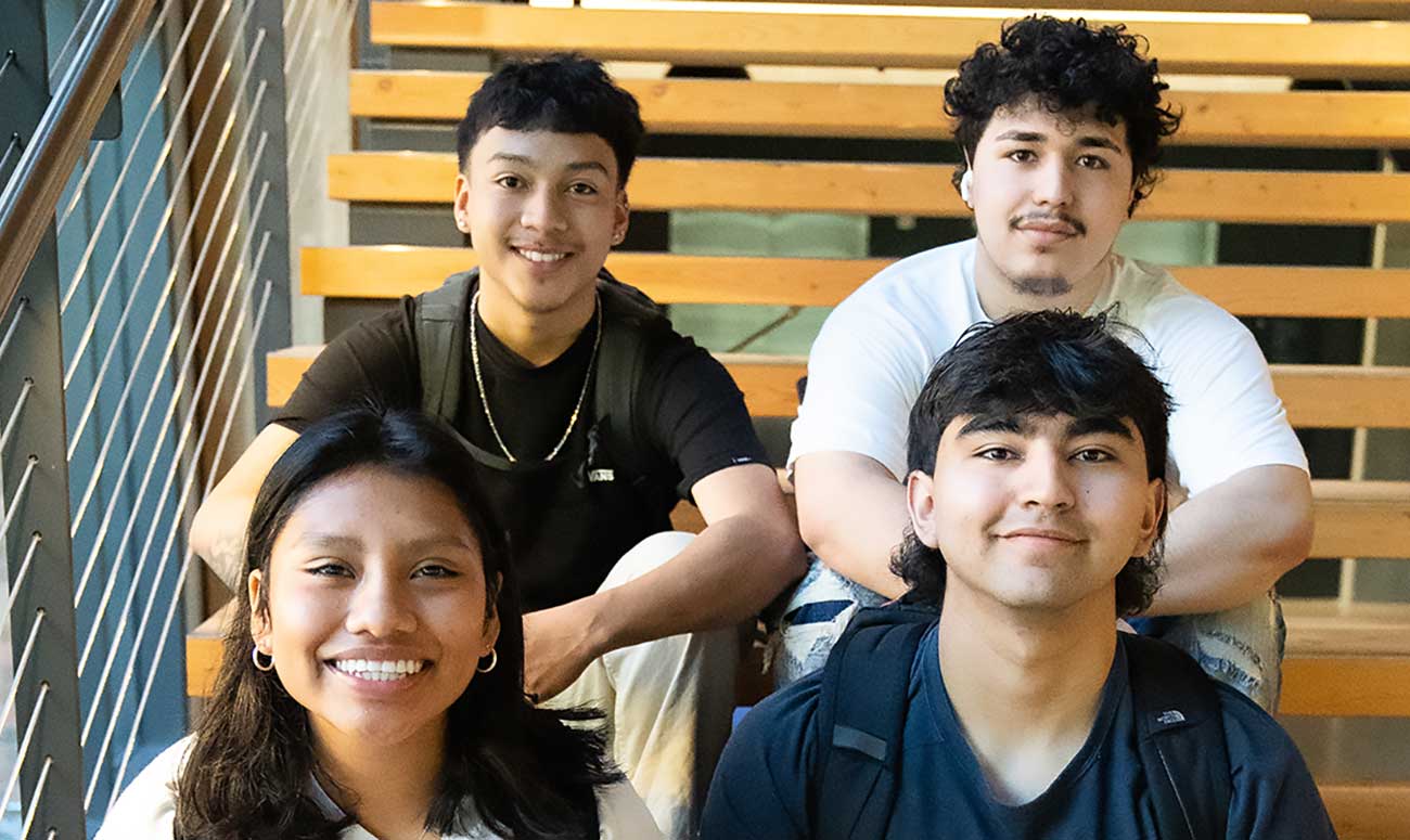 Group of smiling students