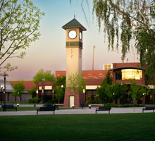 YVC Campus with the clock tower in the center. 